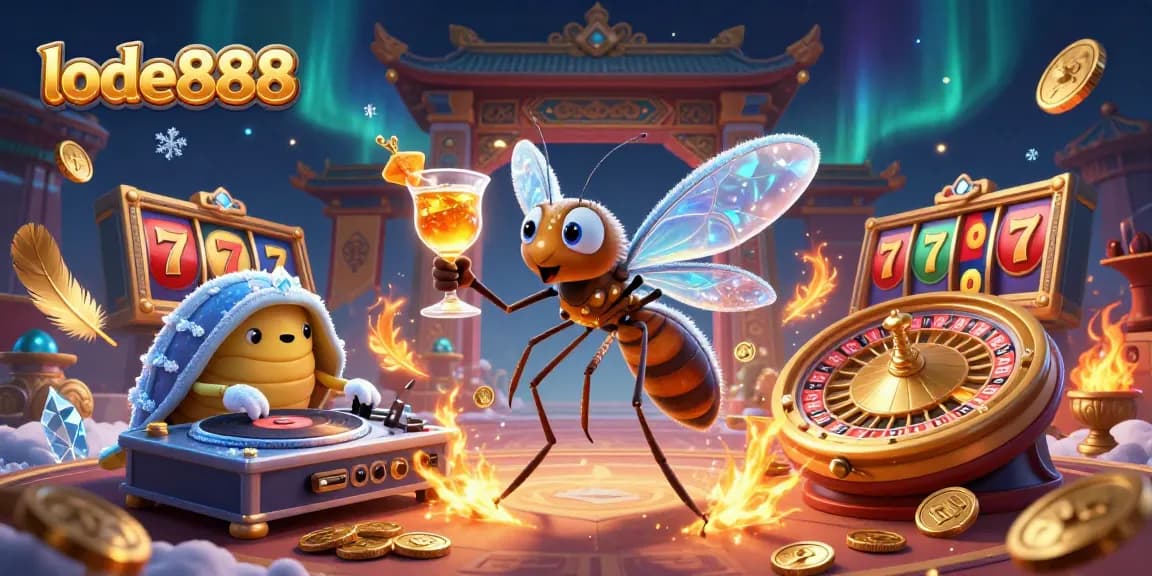 Experience the lode888 thrill with captivating characters like a frozen mosquito mascot, DJ trilobite, and roulette ammonite.