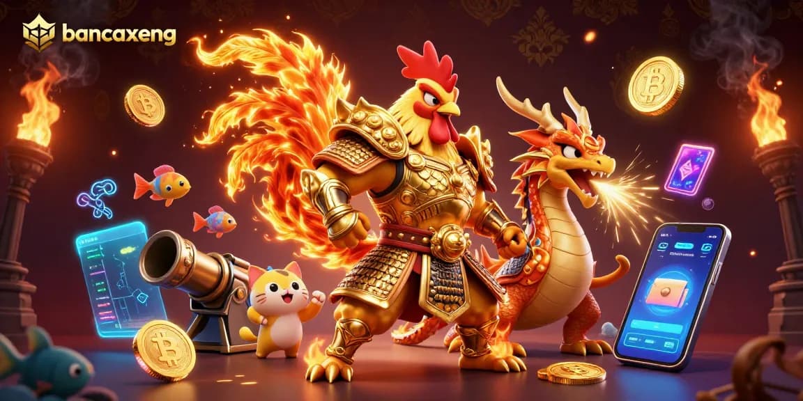 Engage in the vibrant world of bancaxeng with fierce characters and crypto elements in stunning detail.