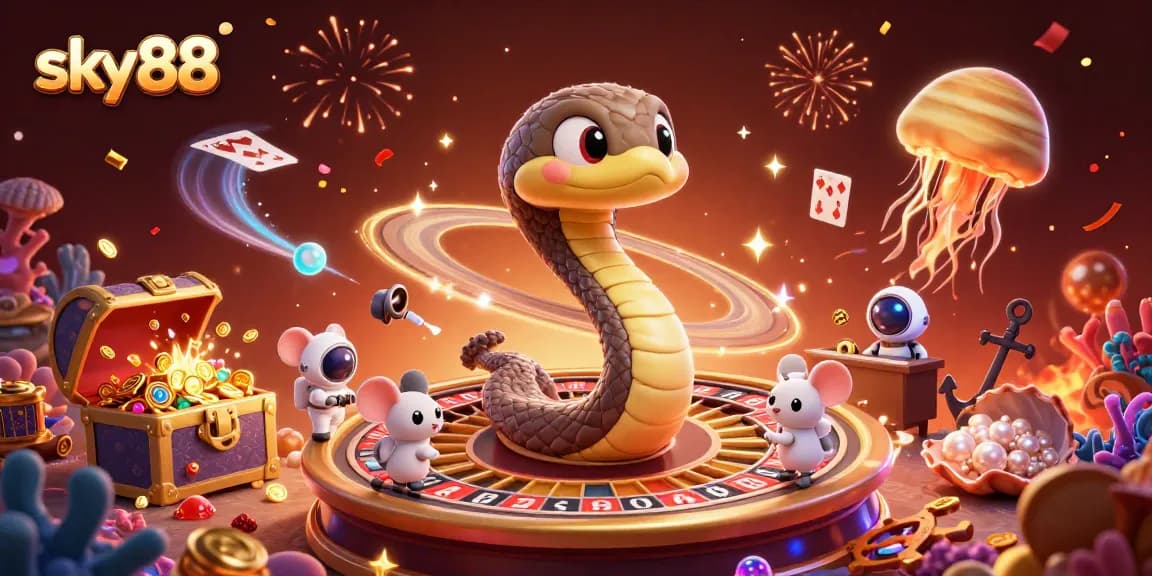 Engage with sky88 as you bet on a cosmic roulette amidst vibrant celebration and treasure.