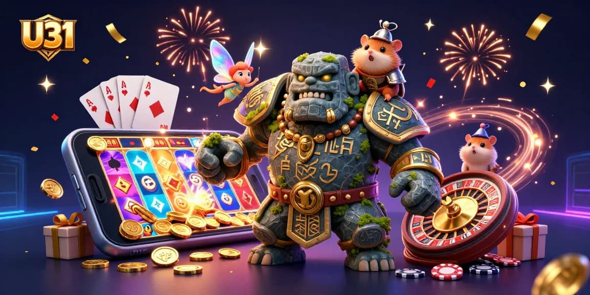 Spin the reels and win at U31 with a vibrant fantasy casino adventure featuring magical characters and gaming excitement.