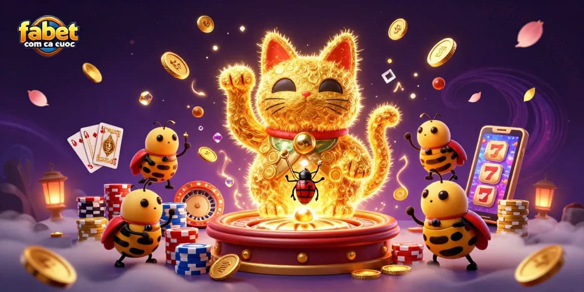 Experience winning strategies with fabet com ca cuoc in a thrilling casino scene filled with lucky symbols and vibrant colors.