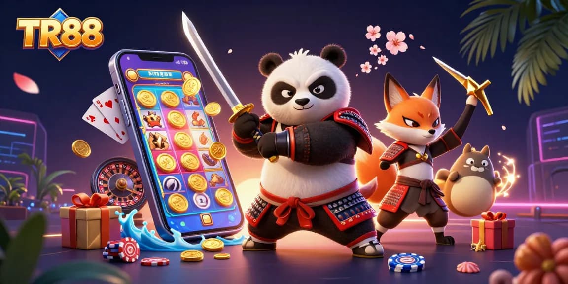 Experience the thrill of TR88 casino with a samurai panda, ninja fox, and magical tanuki.