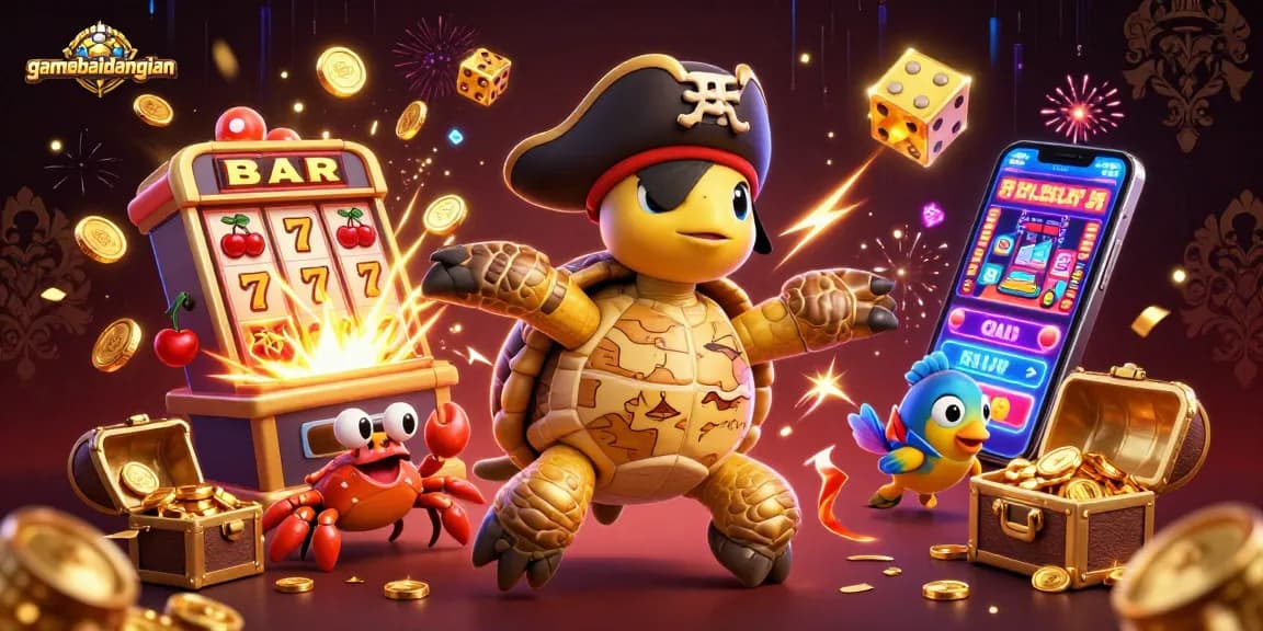 Engage in thrilling gameplay with gamebaidangian featuring a colorful casino adventure scene.