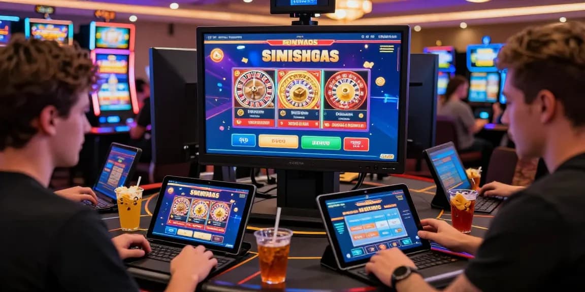 Dewavegas online casino gaming excitement with players enjoying various games on modern devices