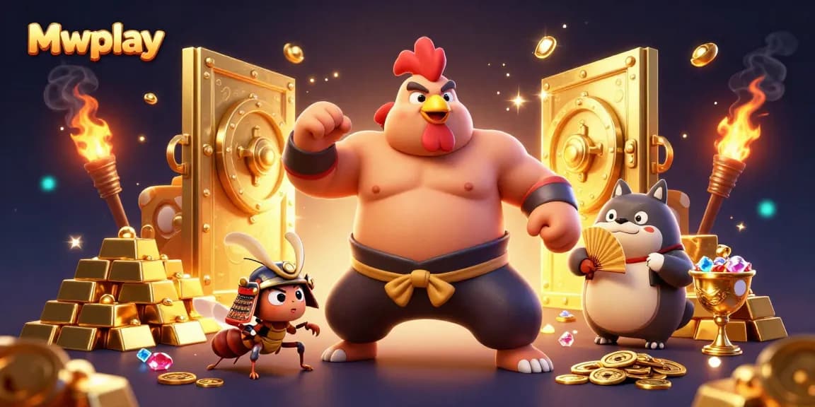 Experience the thrilling action of Mwplay with engaging casino games and vibrant characters.