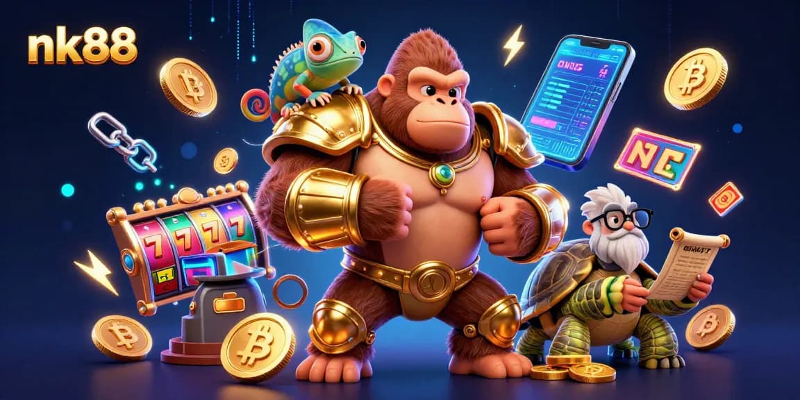 Engage with nk88’s thrilling slots adventure featuring vibrant characters and rich gaming elements.