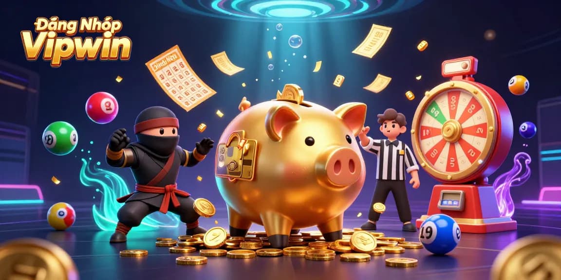 Experience Đăng Nhập Vipwin with action-packed gambling fun, featuring vibrant characters and gaming elements.