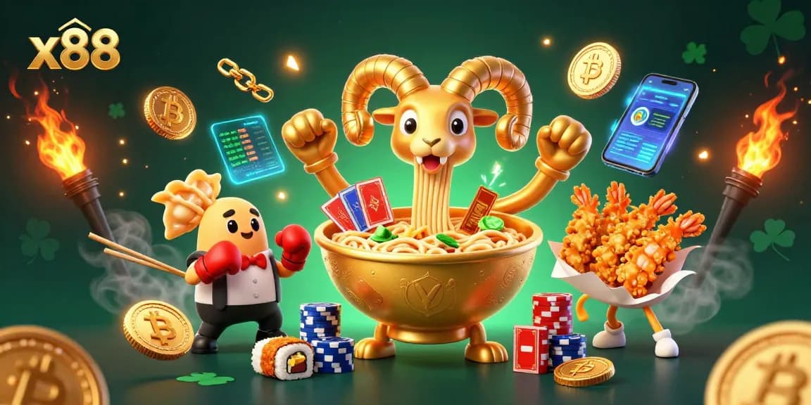 Engage with thrilling x88 casino action featuring vibrant characters and crypto elements.