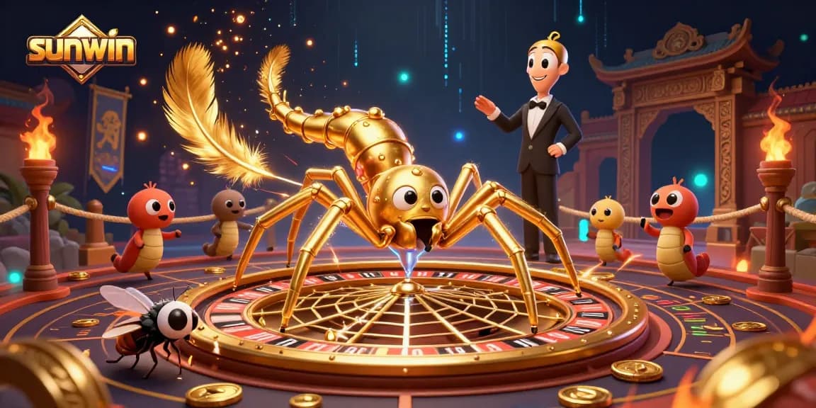 Experience sunwin’s thrilling roulette wheel as the golden spider spins its daring web.