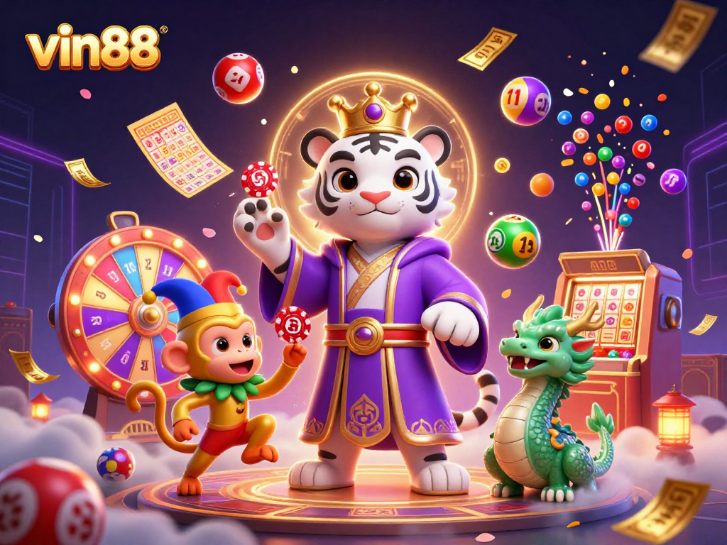 Engage in thrilling gameplay with vin88, featuring dynamic lottery elements and exciting characters.