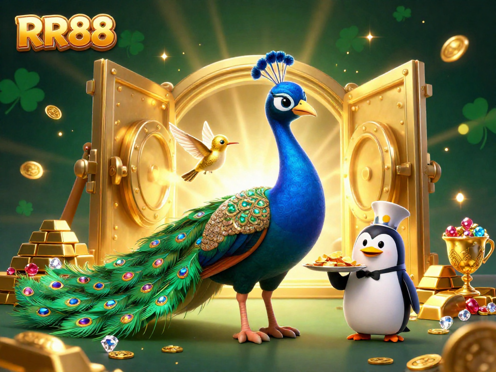 Experience the thrill of RR88 with vibrant visuals, winning chips, and fantasy creatures in 3D.