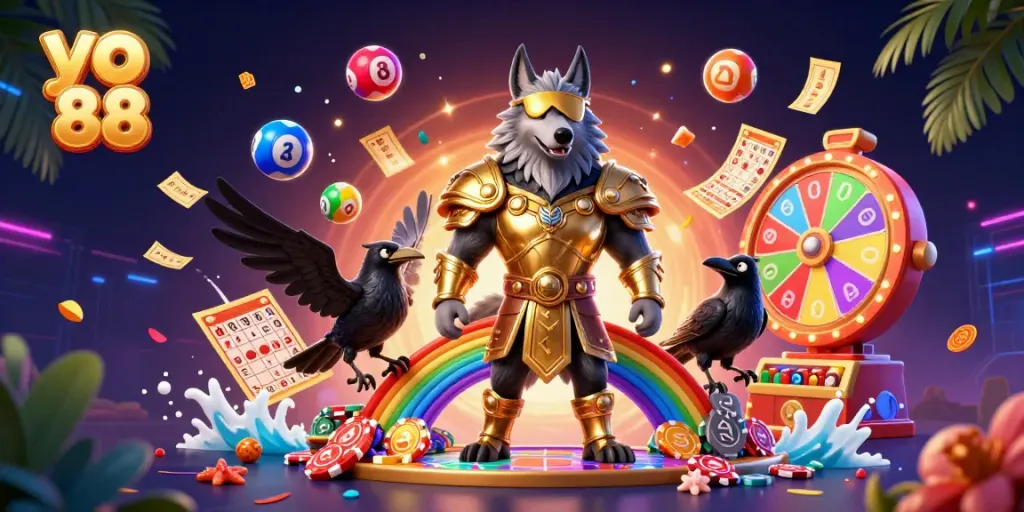 Explore the vibrant world of yo 88 with dynamic gaming elements and mythical characters.