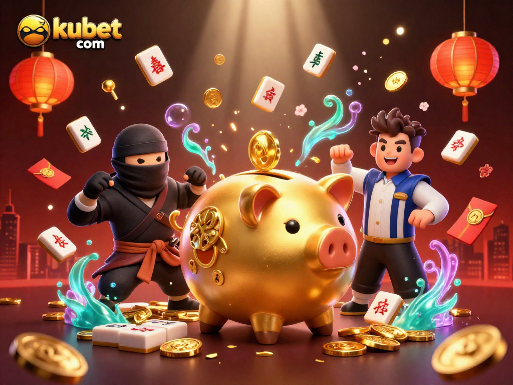 Experience engaging gameplay at kubet com with a dynamic casino scene featuring vibrant characters and festive elements.