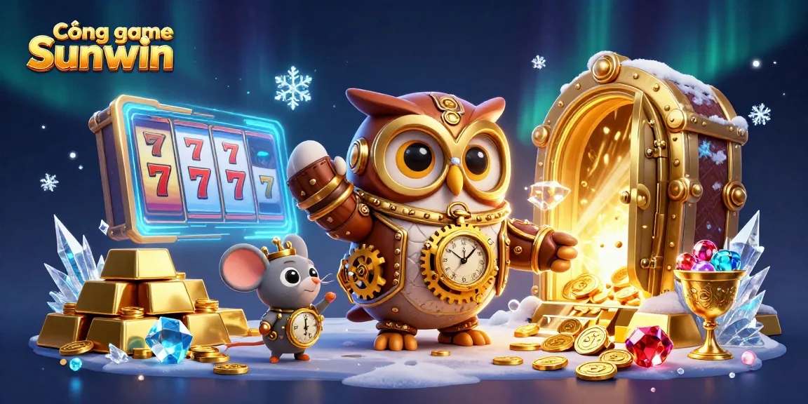 Experience thrilling gameplay with Cổng game Sunwin's vibrant slots and casino action in a dazzling 3D scene.