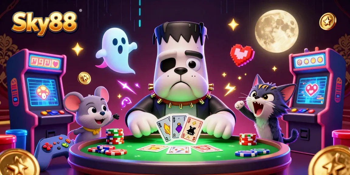 Sky88 monster dealer showcases a vibrant gaming scene filled with excitement and colorful elements.