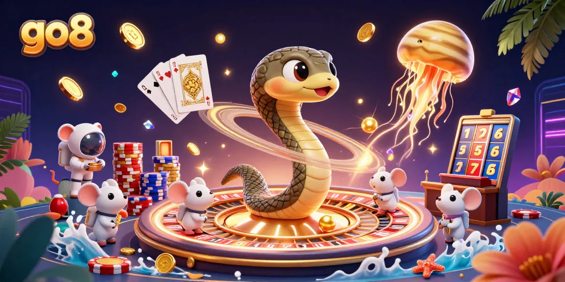 Engage in thrilling bets at go8 with cartoon Saturn wheel and dynamic casino elements.