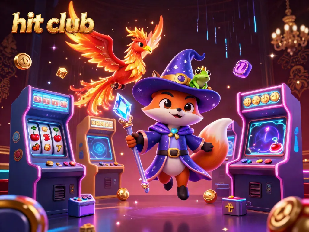 Engage with the hit club's thrilling world of lively casino games, featuring vibrant characters in action.