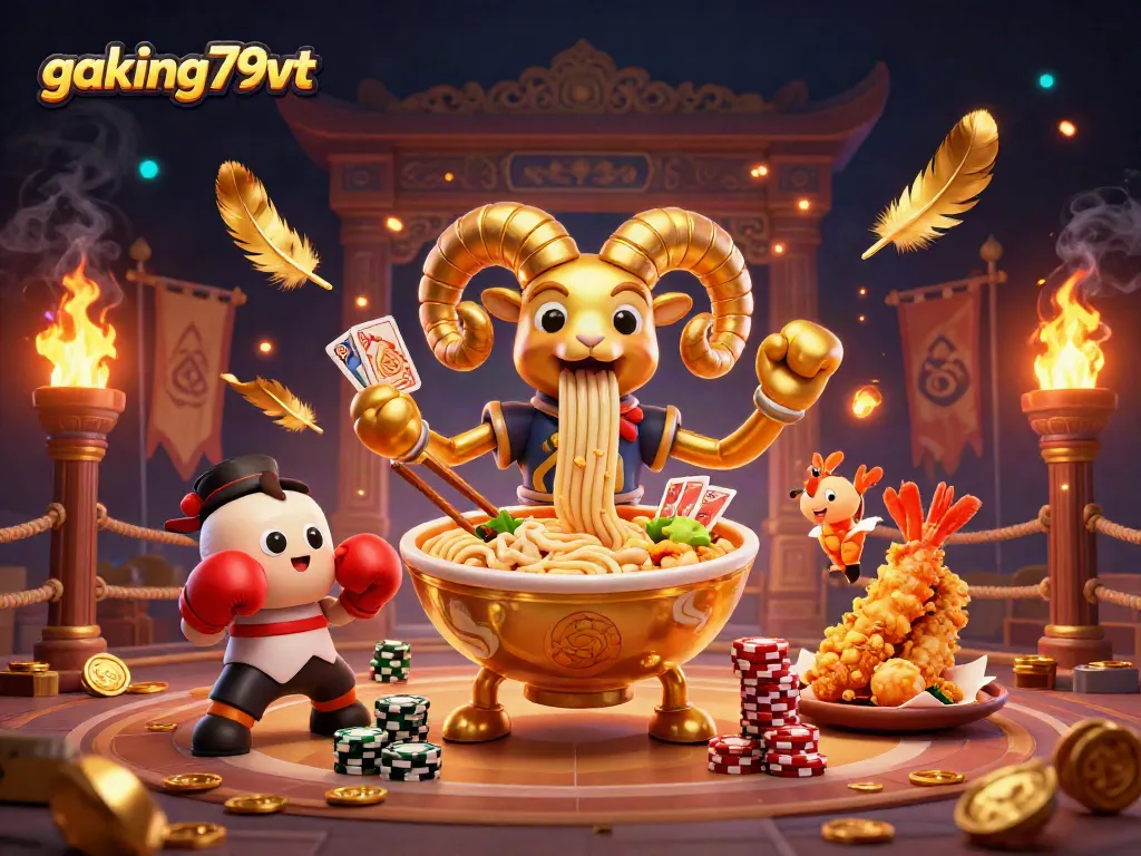 Experience the thrill of gaking79vt with dynamic casino gameplay featuring a vibrant noodle bowl dealer.