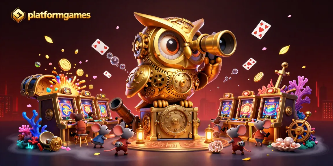 Place bets and win treasures at platformgames in a vibrant casino scene with captivating elements.
