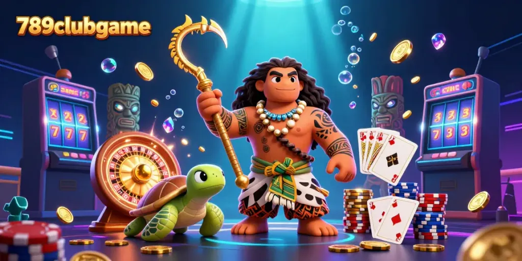 Experience thrilling casino action with 789clubgame in a vibrant, magical 3D scene.