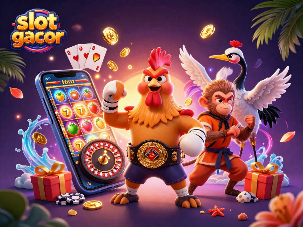 Experience thrilling slot gacor action with vibrant characters and dynamic game elements in 3D.