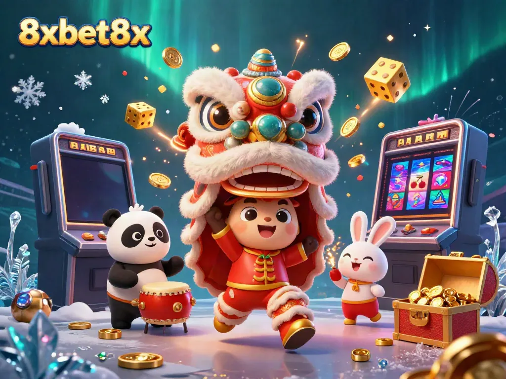 Experience thrilling moments at 8xbet8x with vibrant casino visuals and engaging characters celebrating in style.