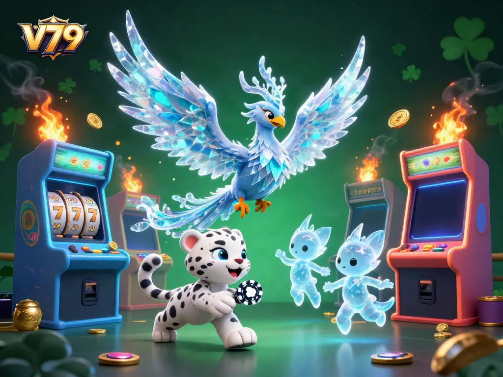 Engage with the vibrant V79 gaming universe as the captivating ice phoenix and friends explore the world of slots!