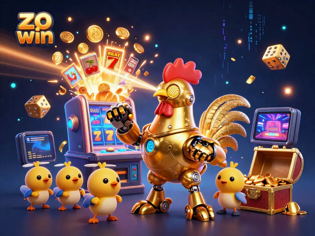 Spin the slots and win big with zo win's exciting golden rooster robot and dynamic gameplay!
