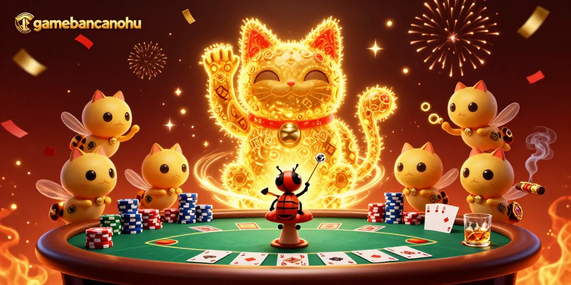 Experience the vibrant excitement of gamebancanohu through a captivating casino-themed illustration.
