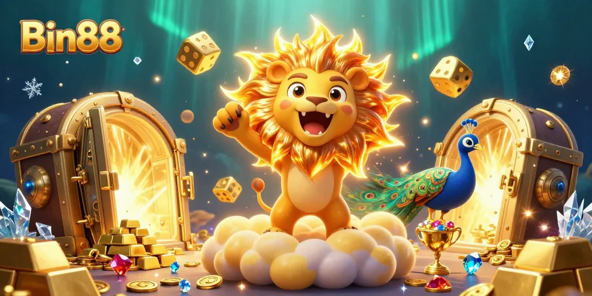 Experience thrilling wins with Bin88's stunning casino visuals bursting with jewels and excitement.