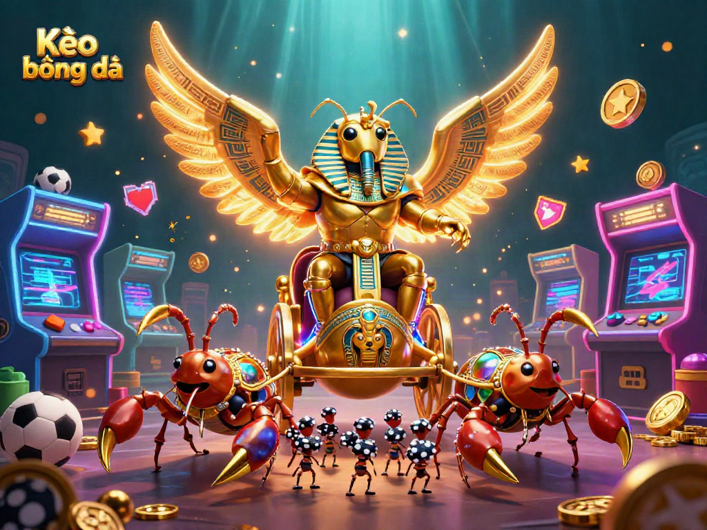Engage with Kèo bóng đá in this vibrant illustration featuring sports elements blended with dynamic casino visuals.