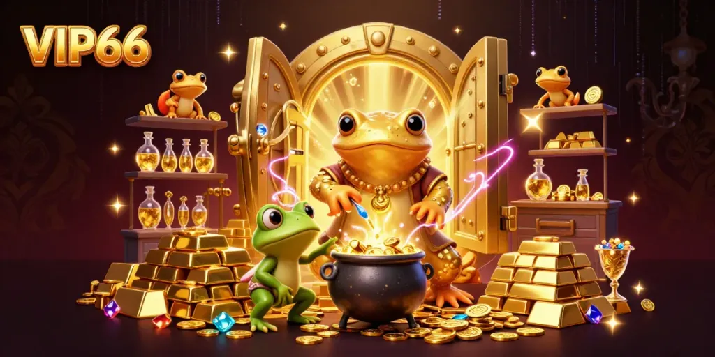 Experience the excitement of winning gold at VIP66 Casino, featuring enchanting alchemical characters