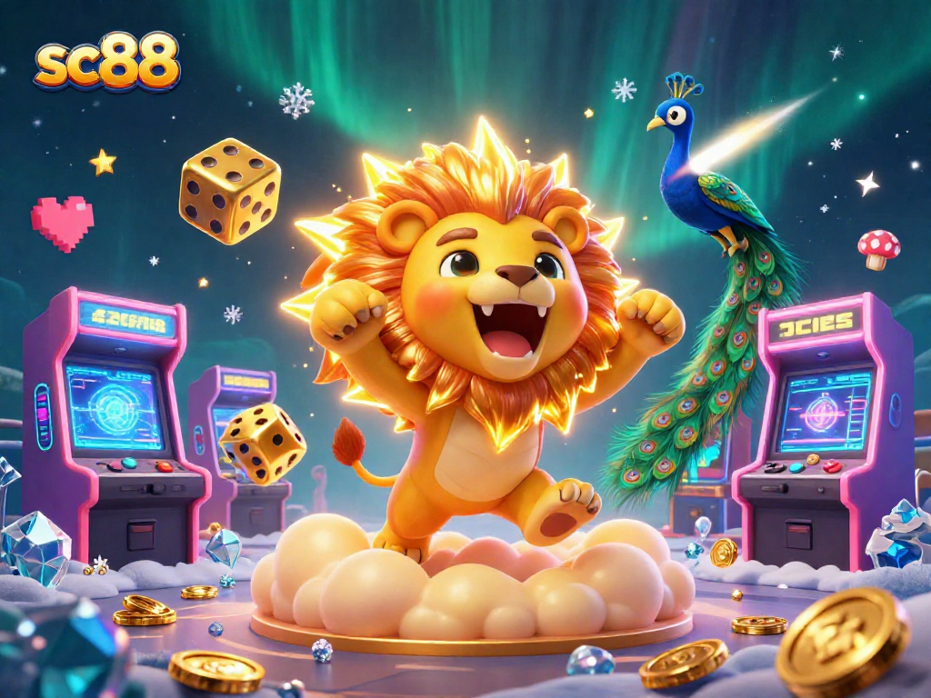 Experience thrilling gameplay with sc88 as the sun lion roars triumphantly in a vibrant casino world.