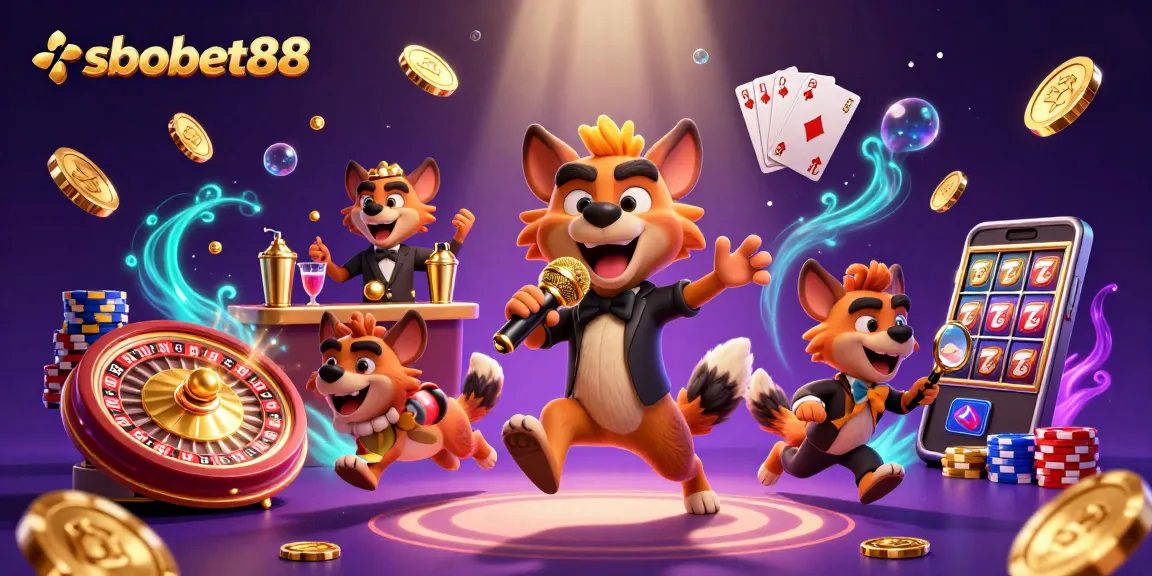 Engage in sbobet88 with hyenas at a vibrant casino, enjoying sports betting excitement and fun.