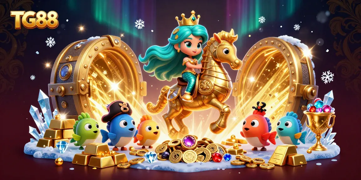 Engage with TG88's thrilling underwater casino adventures featuring vibrant characters and lavish treasures.