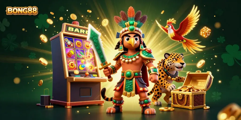 Experience big wins at BONG88 with vibrant 3D scenes of casino adventures and jackpot excitement.