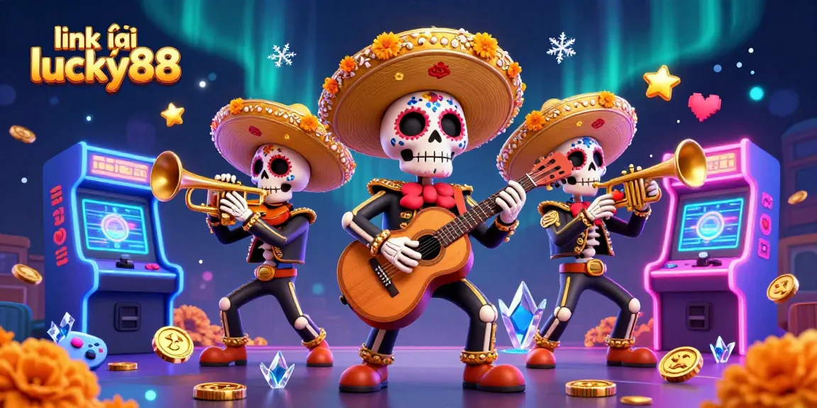 Engage in lively gaming action with link vào lucky88 featuring a colorful mariachi band celebrating jackpots.