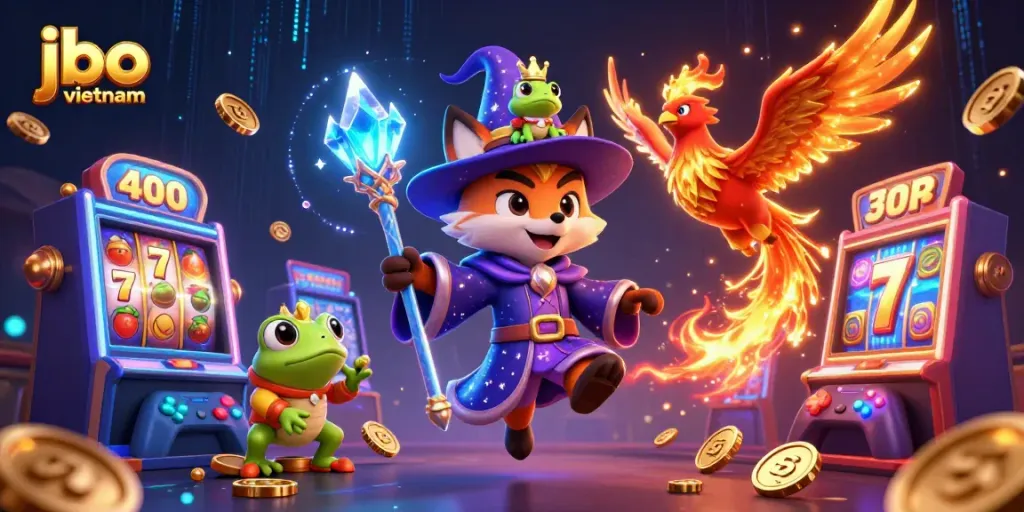 Experience winning excitement at jbo vietnam with vibrant 3D slot machine games and magical characters.