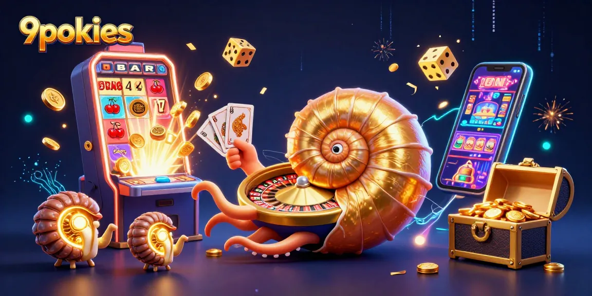 Experience the thrill of 9pokies in this vibrant 3D casino scene bursting with action.