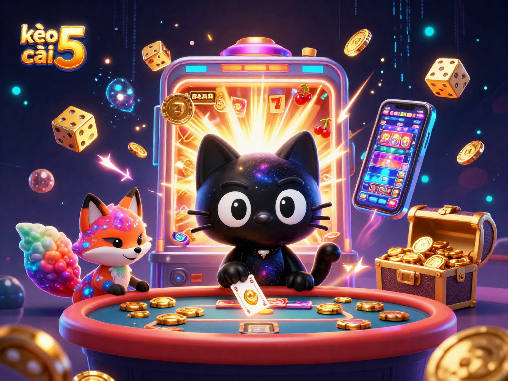 Spin and win with kèo nhà cái 5 at an exciting cosmic casino table filled with thrilling games and golden treasures.