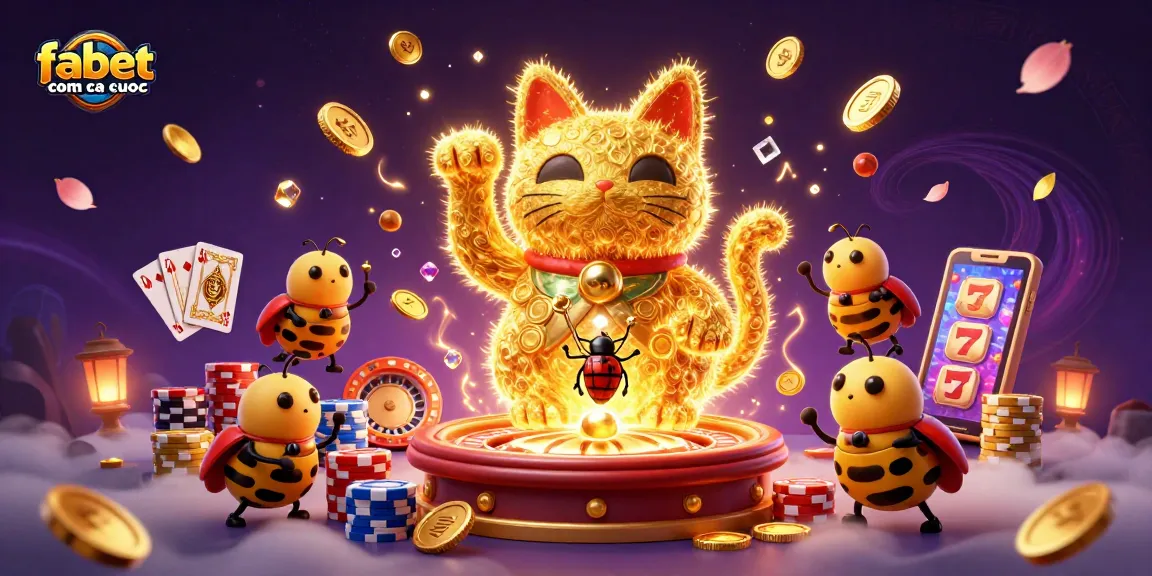 Experience winning strategies with fabet com ca cuoc in a thrilling casino scene filled with lucky symbols and vibrant colors.