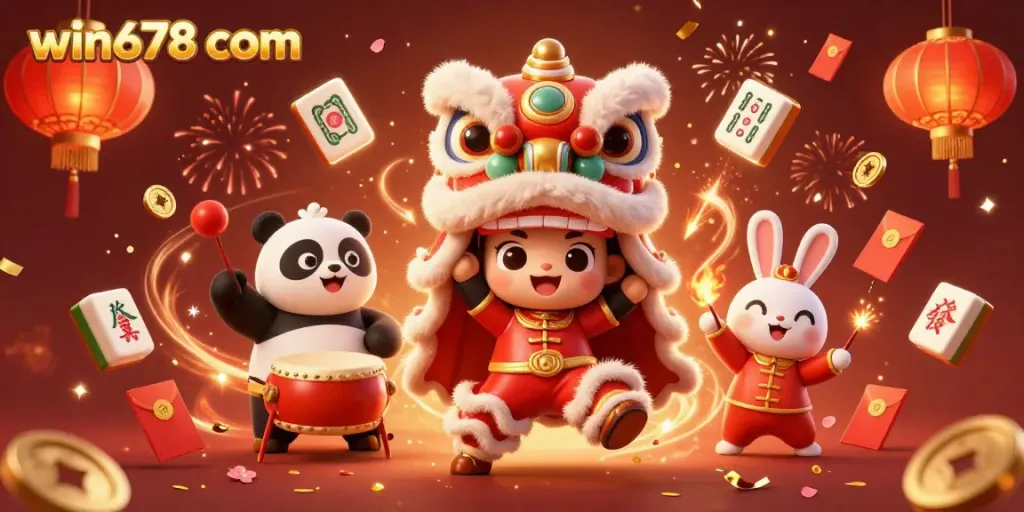 Experience exciting gameplay at win678 com with festive casino elements and unique characters.