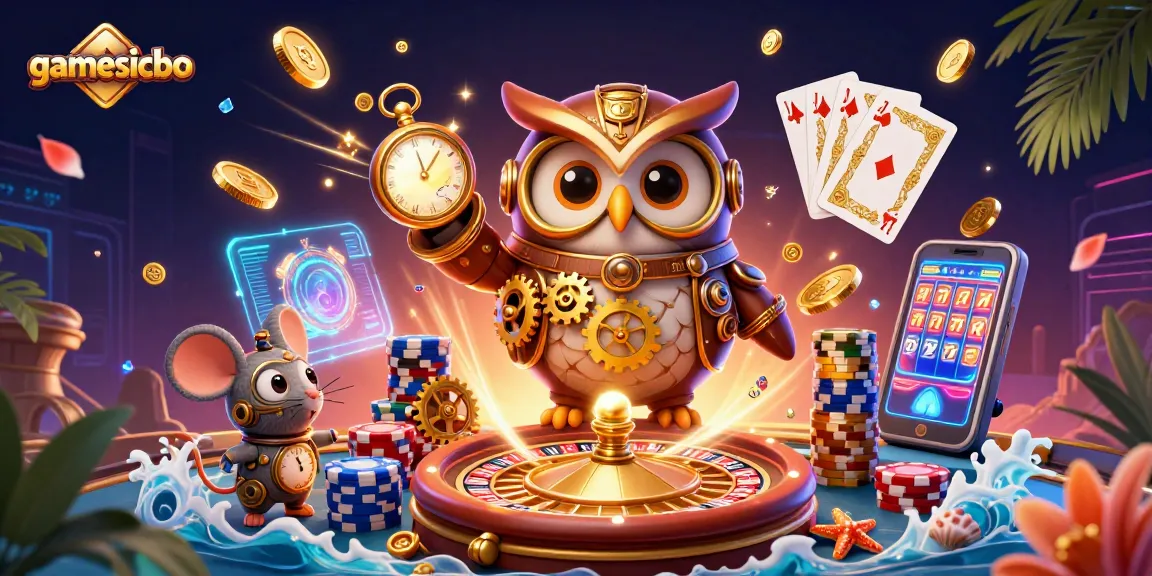 Experience the fun of gamesicbo with a vibrant 3D casino scene packed with action and excitement.
