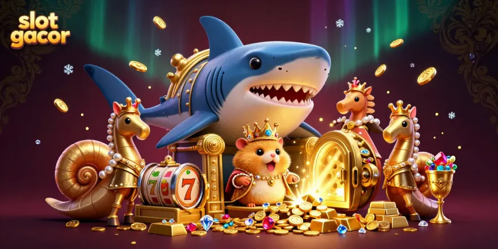 Experience thrilling wins with slot gacor as the fierce hamster king presides over treasures.