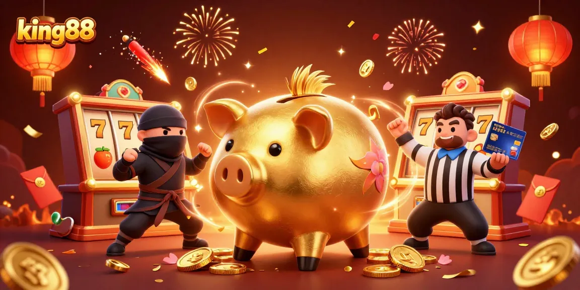 Experience thrilling gaming at king88 with a dynamic 3D casino scene featuring vibrant characters and rich details.