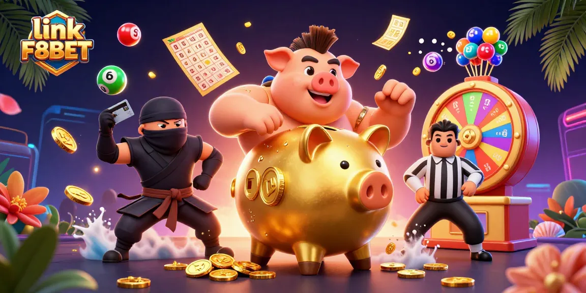 Engage in high-stakes action at link F8BET with colorful lottery balls and vibrant casino games.