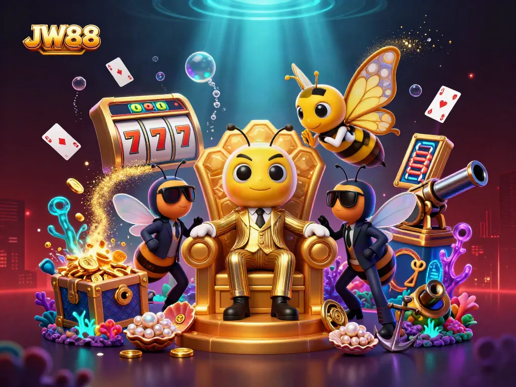 Experience thrilling wins at JW88 with animated slot machines, sparkling treasures, and engaging gameplay.