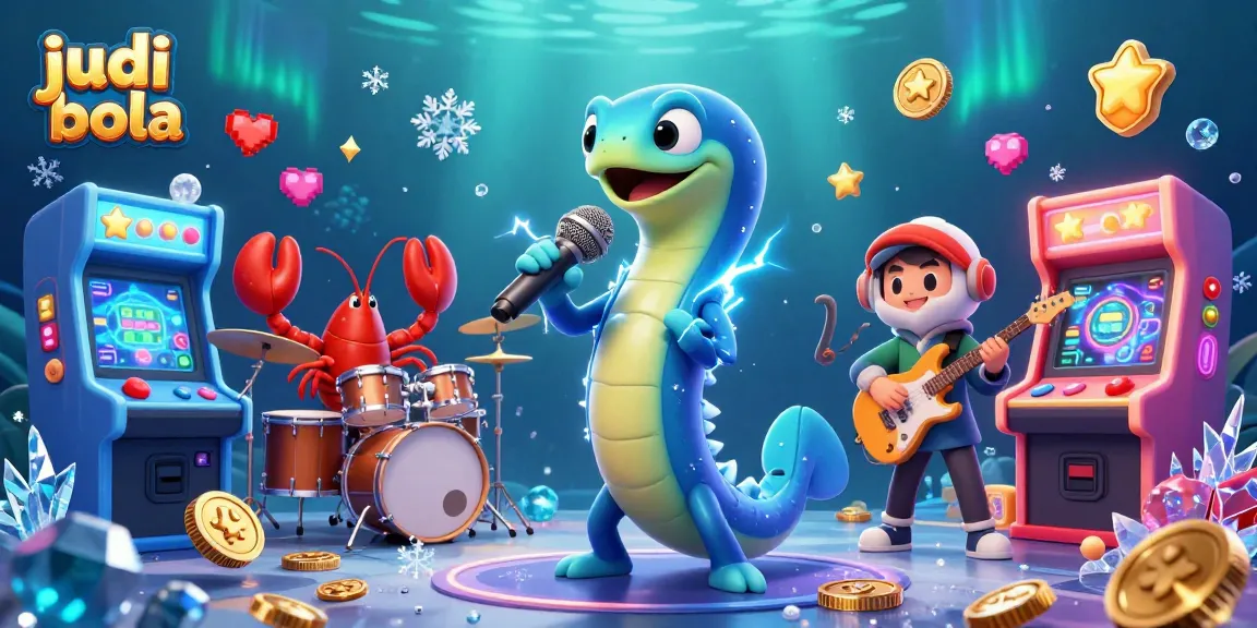 judi bola players enjoy a vibrant underwater casino experience with electric eel DJ and gaming elements