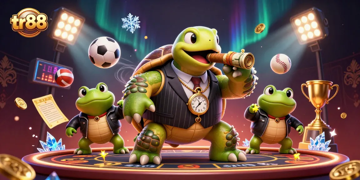 Experience thrilling adventures at tr88 with a 3D turtle mobster and his bullfrog enforcers!