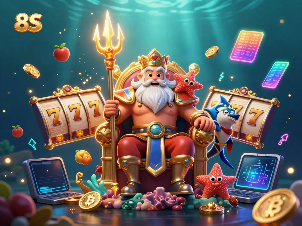 Engage in thrilling slot adventures with 8S alongside Neptune in an underwater casino